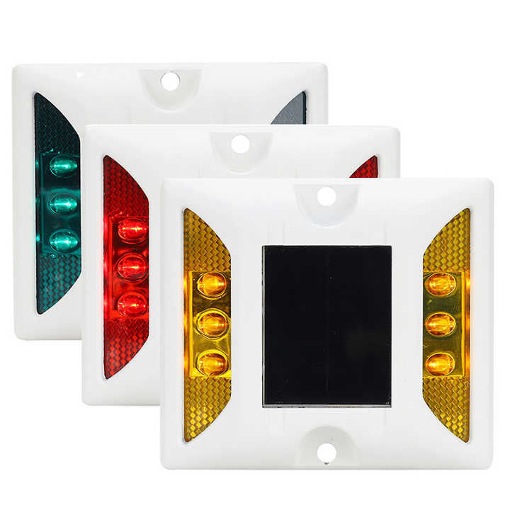 125 * 110 * 25mm สีน้ําเงินแสงอาทิตย์ LED Road Studs Flashing Cat's Eye Road Marker
