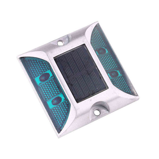 Flashing Road Stud แสงอาทิตย์ สีเขียว ปรับแต่งให้กับถนนมืด