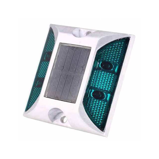 Flashing Road Stud แสงอาทิตย์ สีเขียว ปรับแต่งให้กับถนนมืด