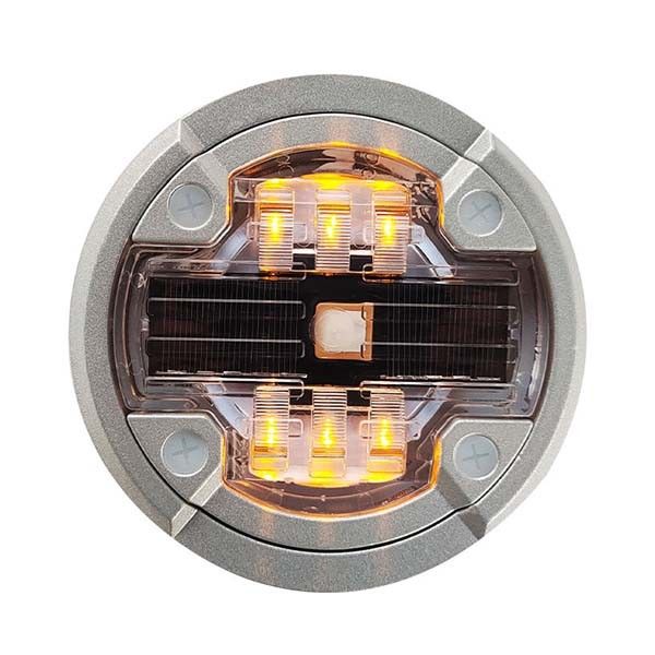 สีแดง ดวงอาทิตย์ LED Road Studs ความสว่างสูง ดวงอาทิตย์ทํางานดวงตาแมว Studs